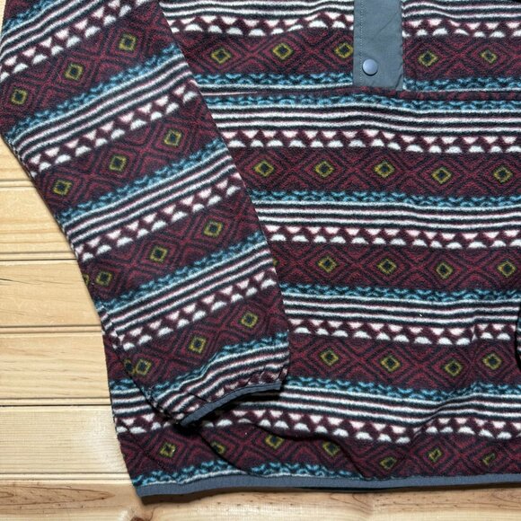 Patagonia Snap-T Glissade Reversible Geometric Fleece Pullover Jacket Mens Small - Picture 4 of 13